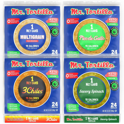 1 Net Carb Tortilla Variety Pack by Mr. Tortilla by Mr. Tortilla Store