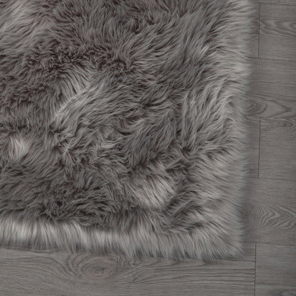 "Cozy Collection" Ultra Soft Fluffy Faux Fur Sheepskin Area Rug