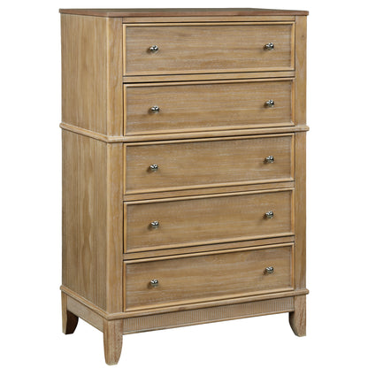 Chic Hazel 5 Drawers Chest Solid Wood