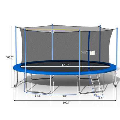 NEW  16FT TRAMPOLINE(STEEL TUBE,LADDER)