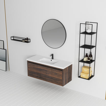 Single Sink Bathroom Vanity,Wall Mounting 48 Inch,48 X 18