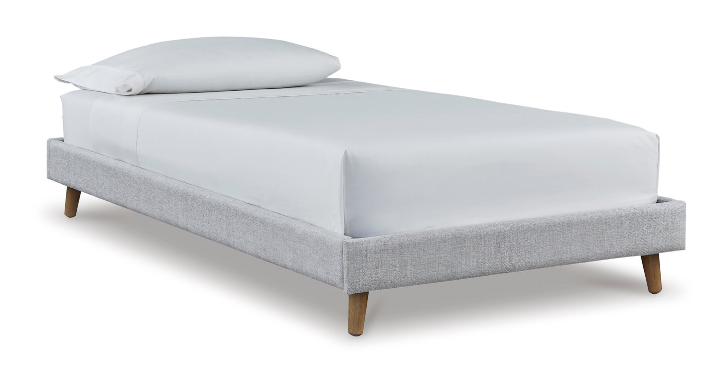 Ashley Tannally Beige Casual Twin Upholstered Platform Bed B095-771