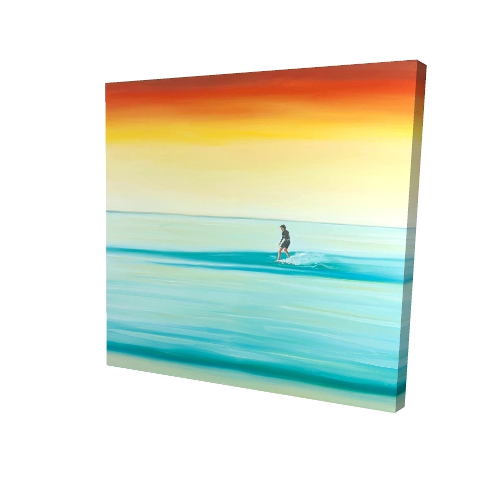 A surfer by dawn - 12x12 Print on canvas