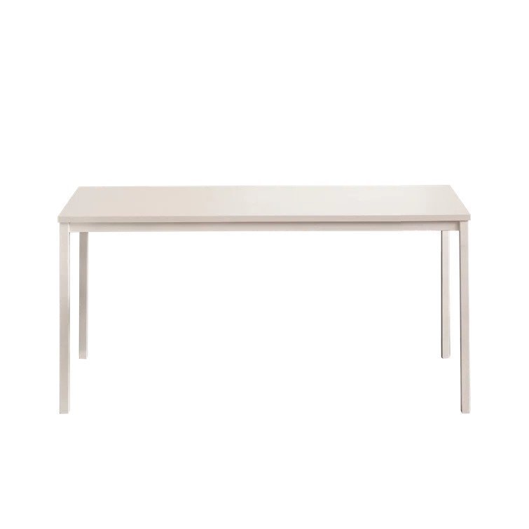 Harry Contemporary Wood and Metal Computer Desk in Ivory