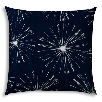 FIREWORKS Navy Indoor/Outdoor Pillow - Sewn Closure