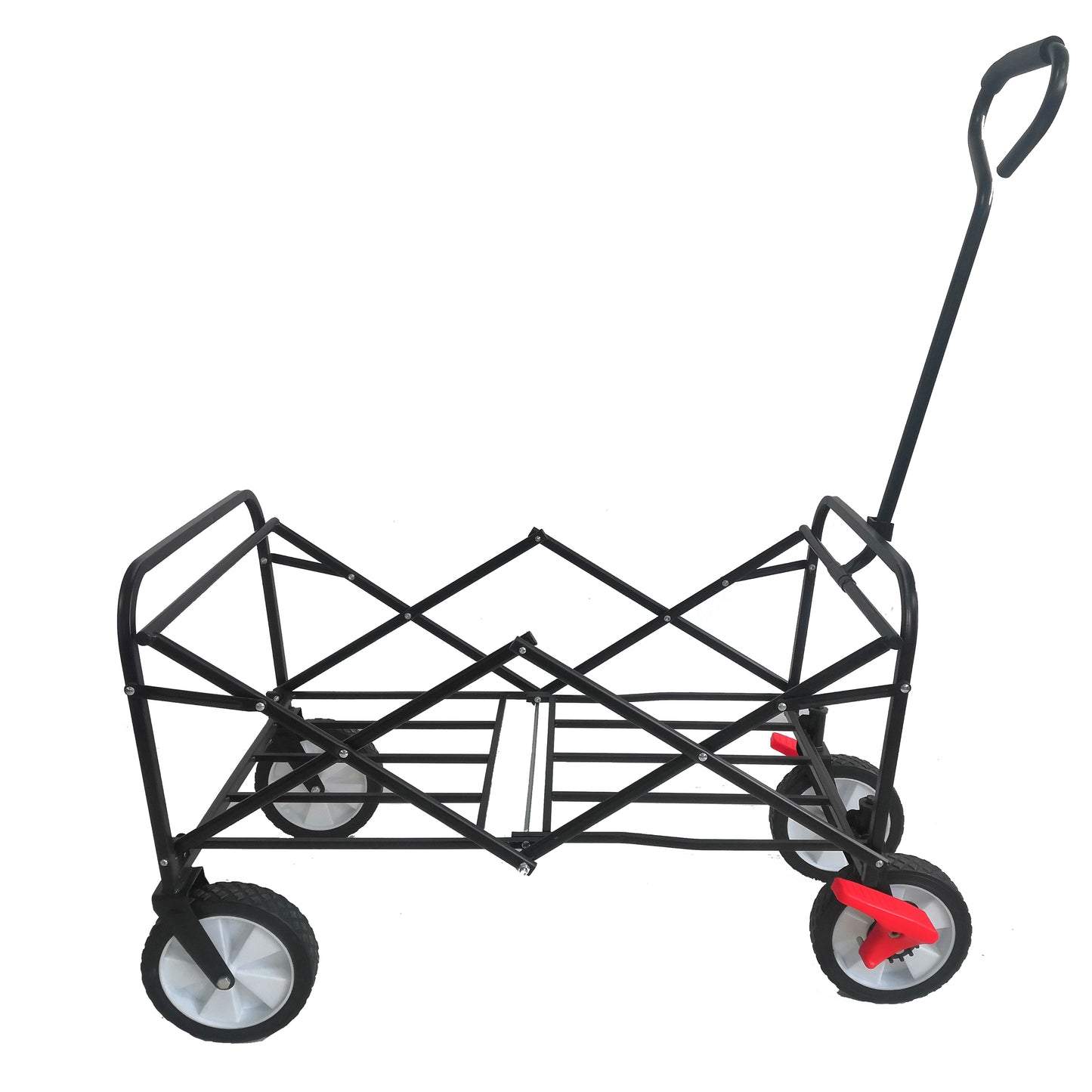 Folding Wagon Garden Shopping Beach Cart (black)