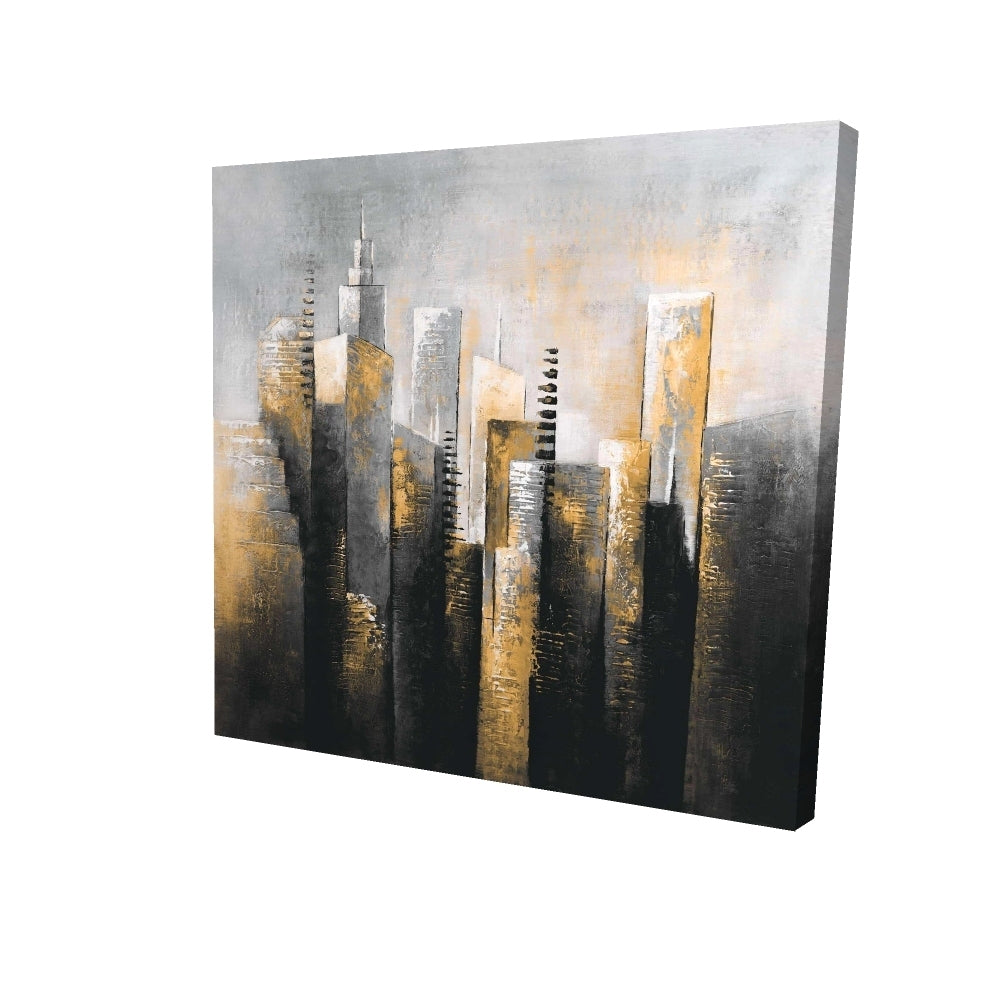 Abstract gold skyscraper - 08x08 Print on canvas