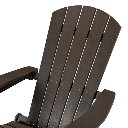 Elymus Outdoor 3 Pieces Plastic Adirondack Chair with Table