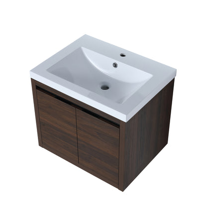 Bathroom Cabinet With Sink,Soft Close Doors,Float Mounting Design,24 Inch For Small Bathroom,24x18KD-Packing）