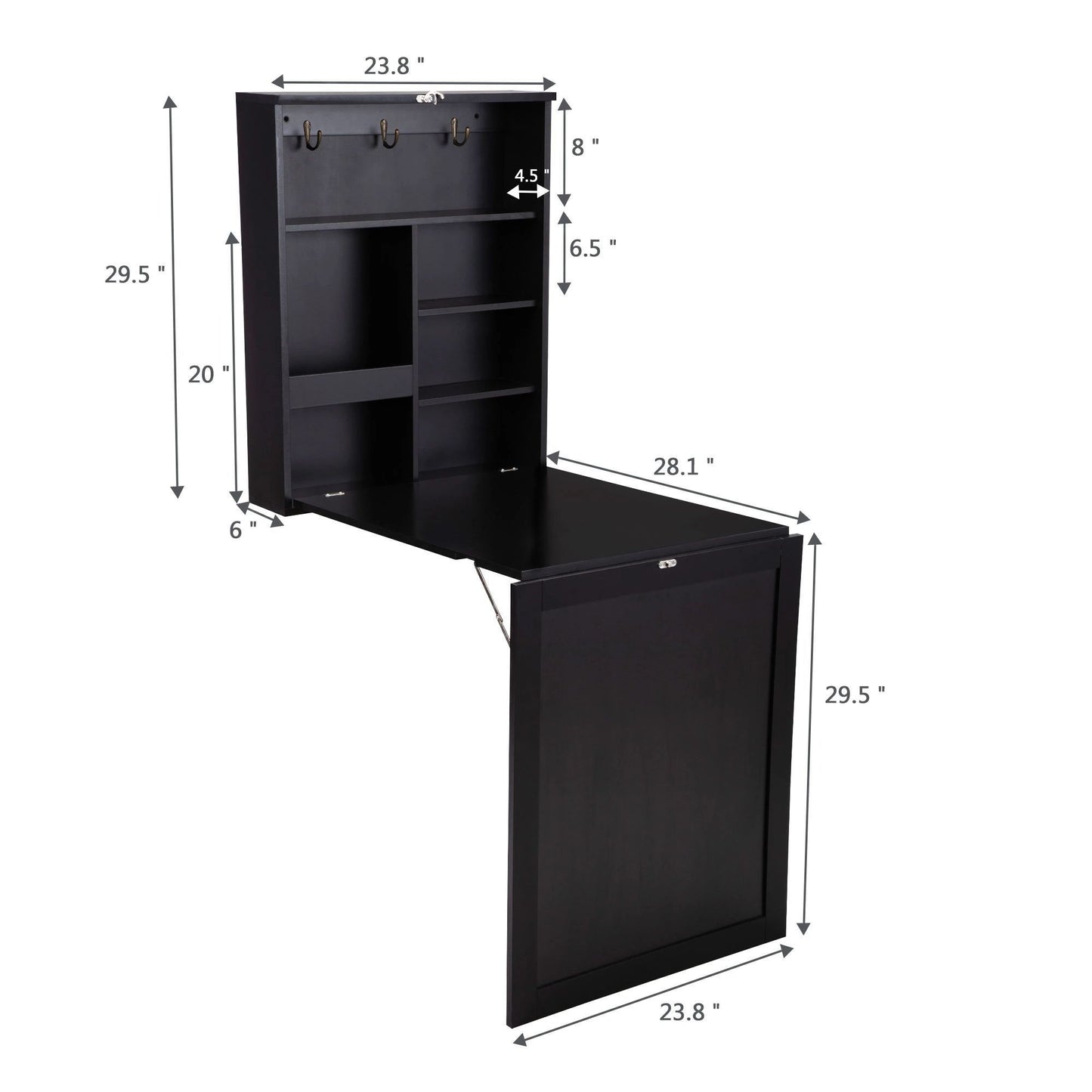 Wall-mounted folding Table with a a Blackboard