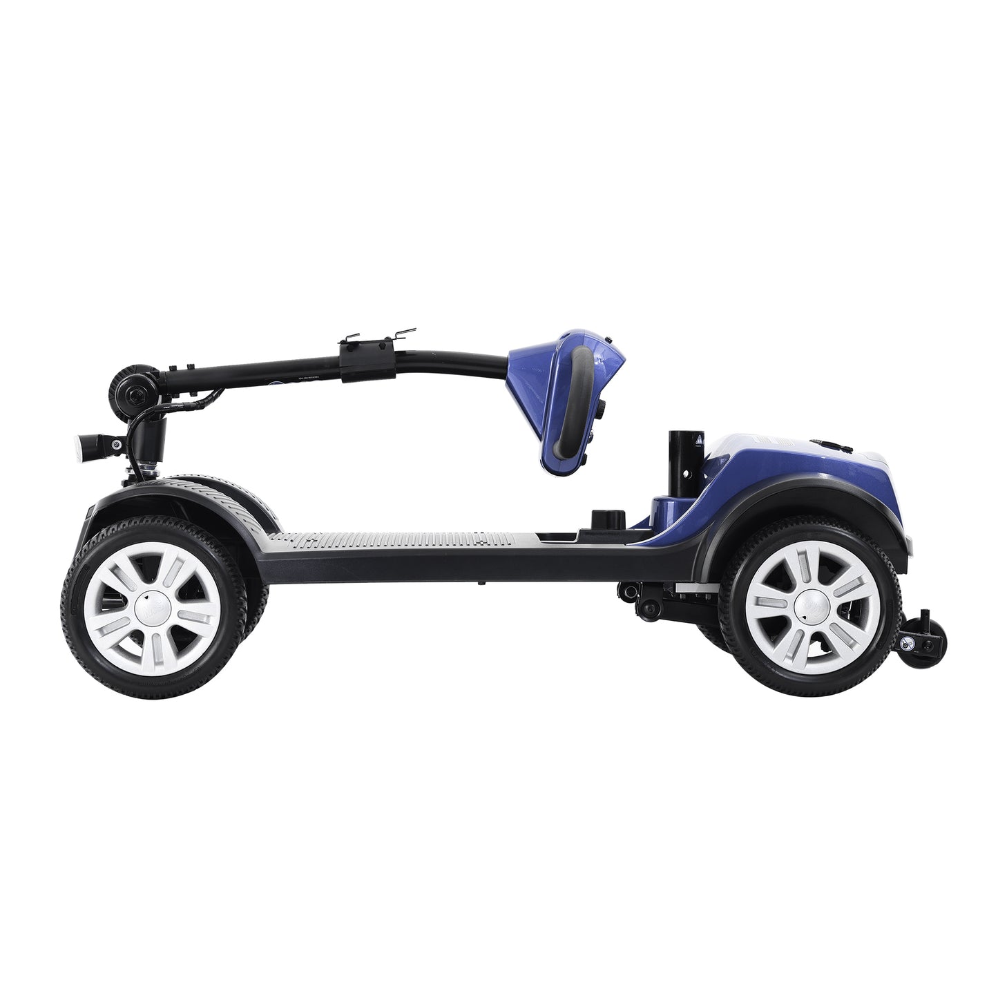 MAX SPORT BLUE 4 Wheels Outdoor Compact Mobility Scooter with 2 in 1 Cup & Phone Holder