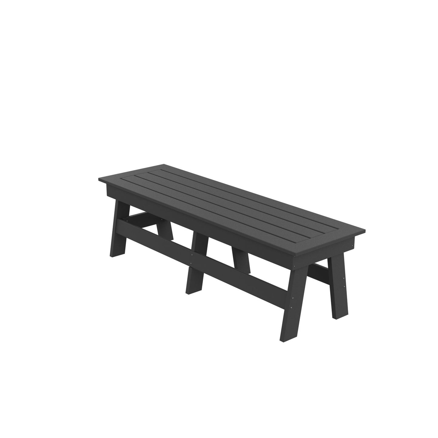 HDPE Dining  Bench, Gray