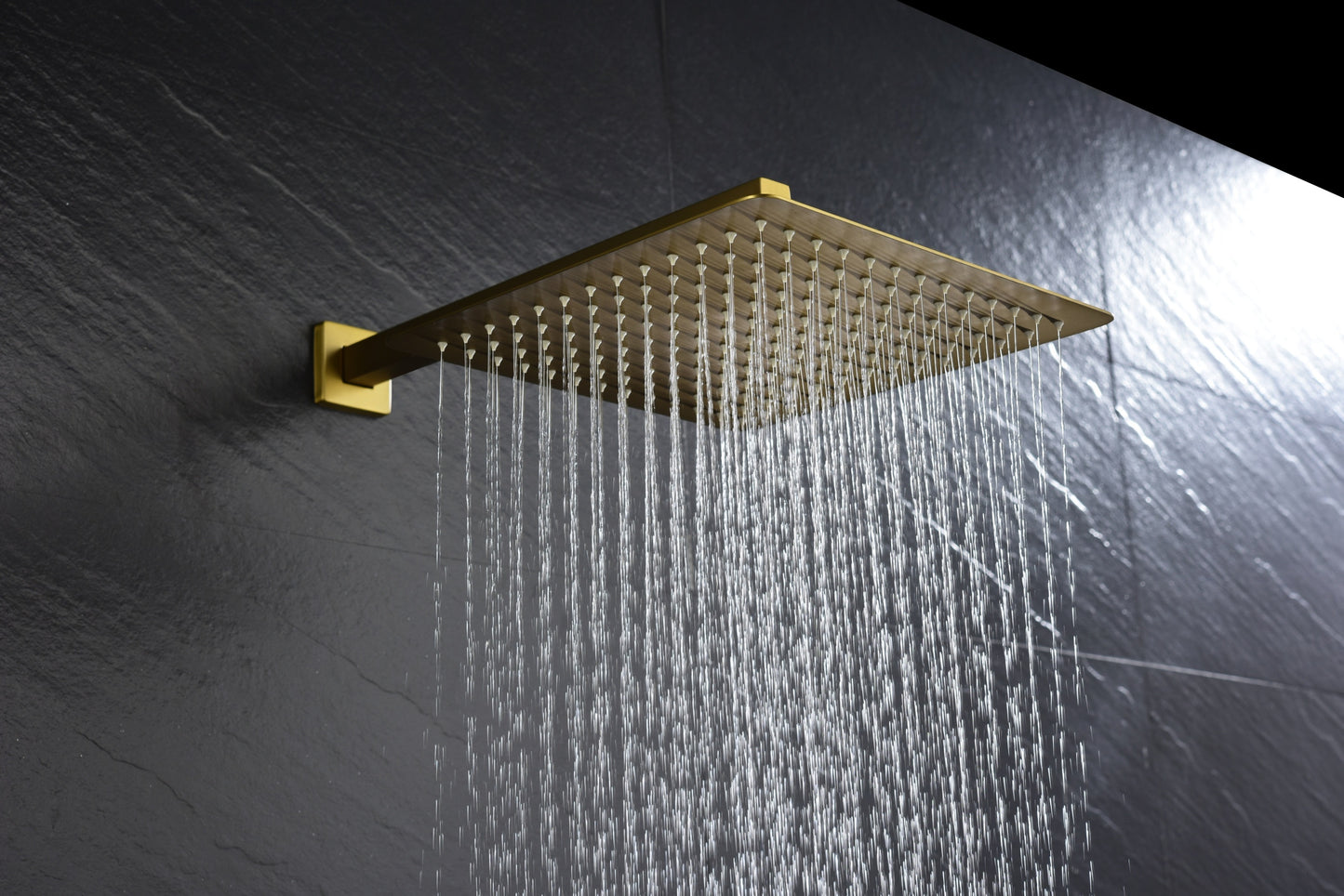 Matte Black  Bathroom Luxury Combo Set Ceiling Mounted Rainfall