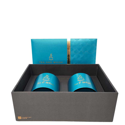 Decorative Tea Canister Gift Set Light Blue by Tea and Whisk