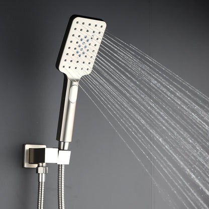 Shower Faucet Set System Ceiling Shower Faucets Sets Complet with Rough-in Valve, 10 Inches High Pressure Rain Shower Head and Handheld