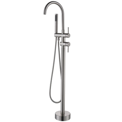 Double Handle Floor Mounted Freestanding Tub Filler