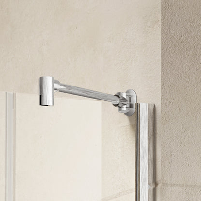 TRUSTMADE 38 in. W x 38 in. D x 76 in. H Frameless Square Hinged Shower Enclosure (cUPC Approved)