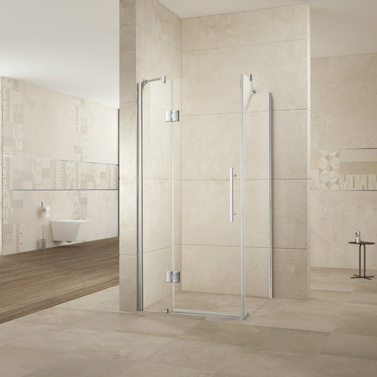 TRUSTMADE 38 in. W x 38 in. D x 76 in. H Frameless Square Hinged Shower Enclosure (cUPC Approved)