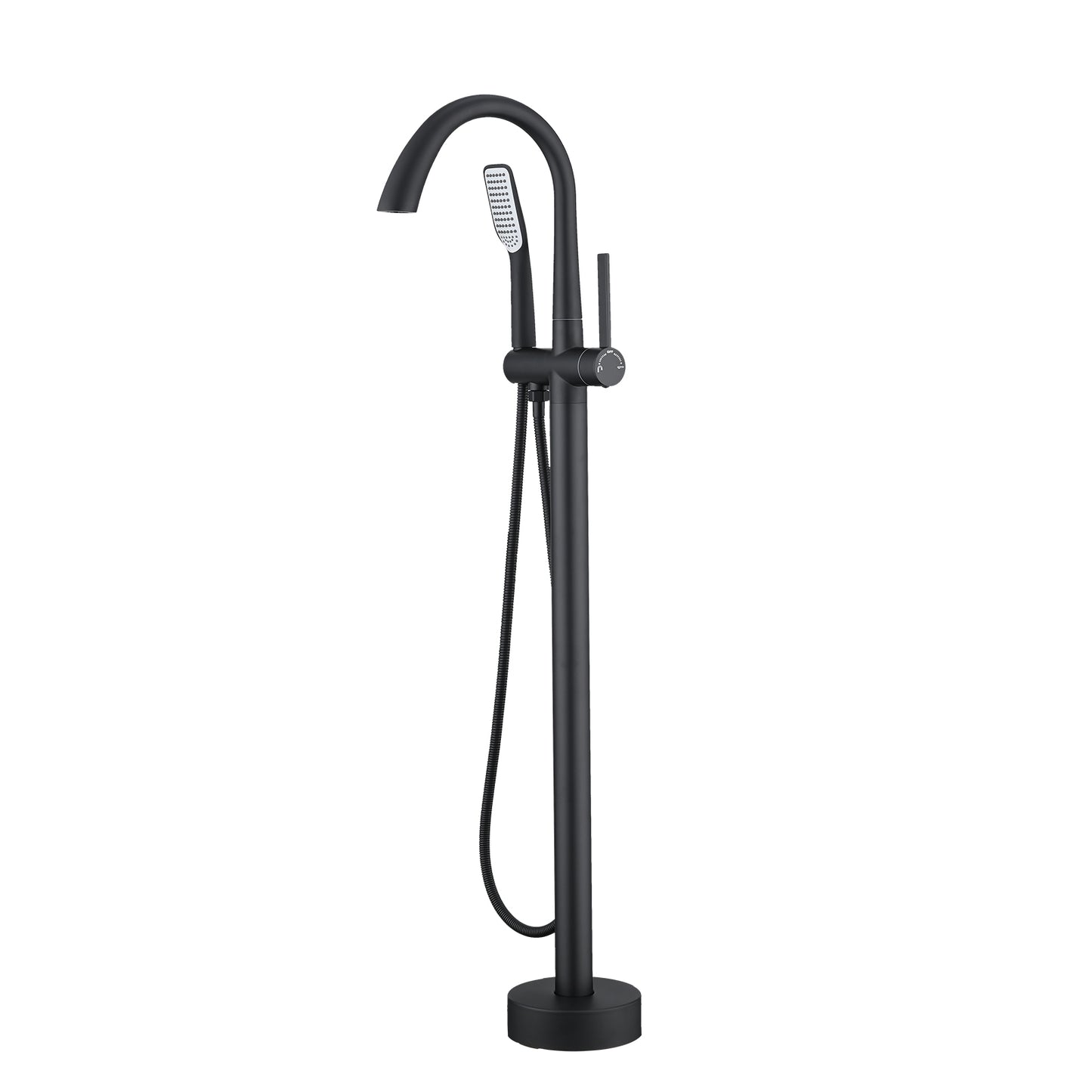 Tub Filler Faucet Single Handle Free Standing  Bathtub Shower Mixer Tap with Hand Shower