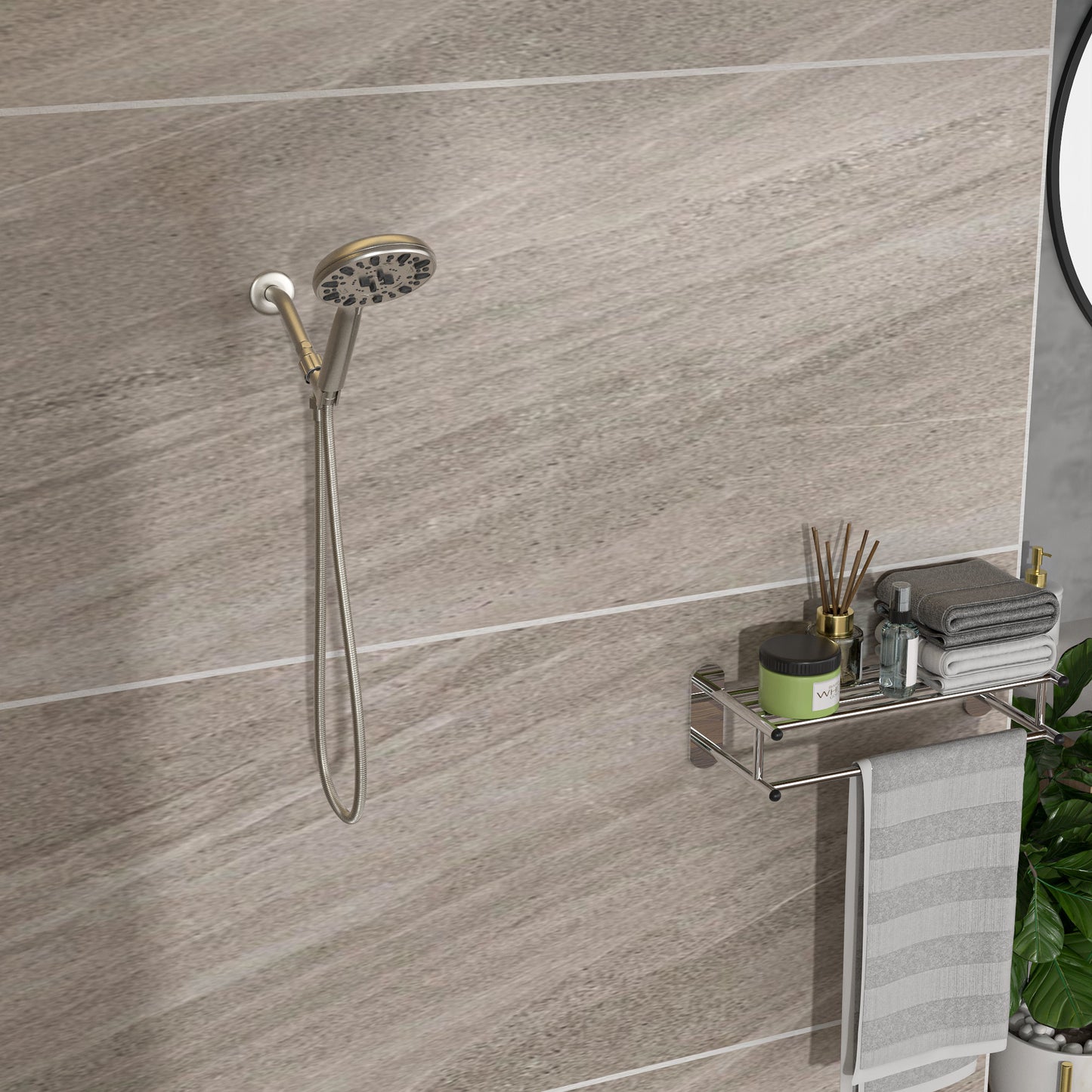 Multi Function Adjustable Hand Shower - 7-Function Hand Shower, Brushed Nickel