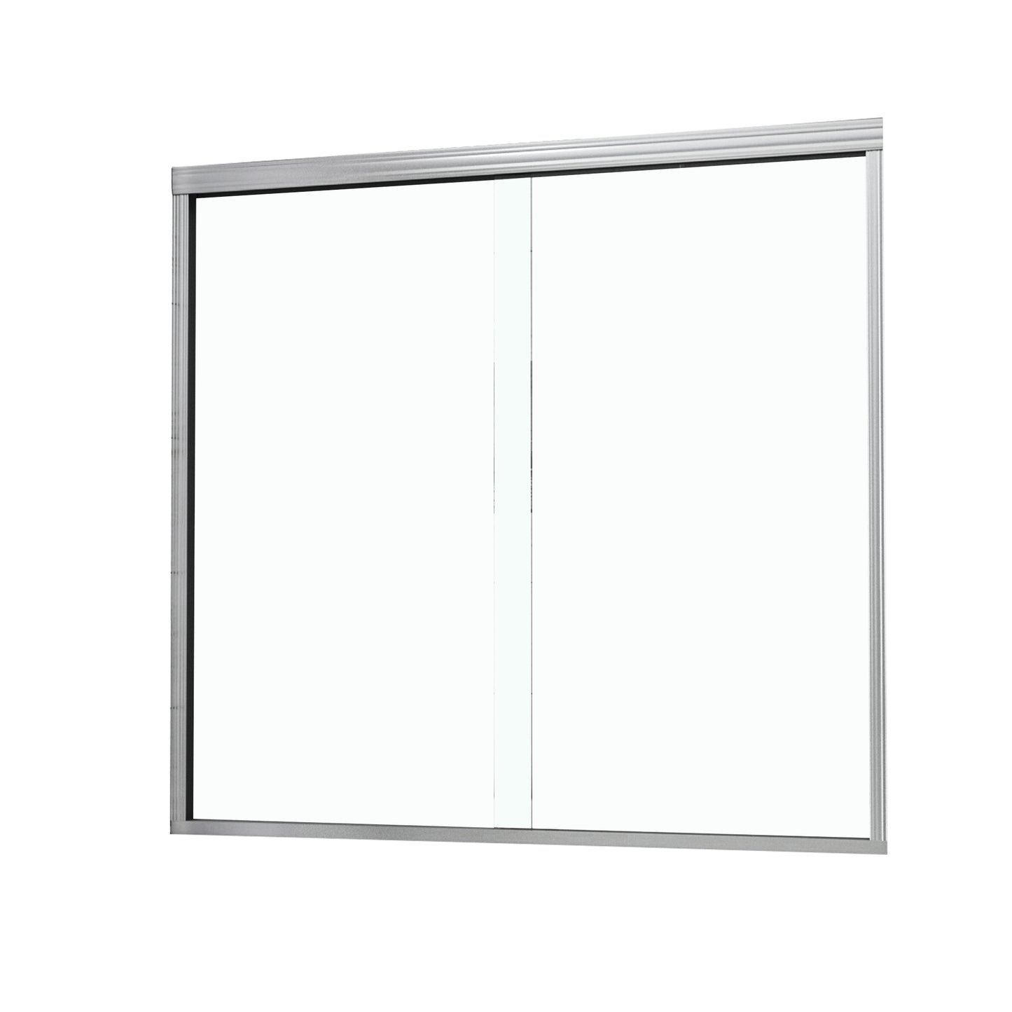 Shower Door 58" W x 60"H Semi-Frameless Bypass Sliding Shower Enclosure, Chrome