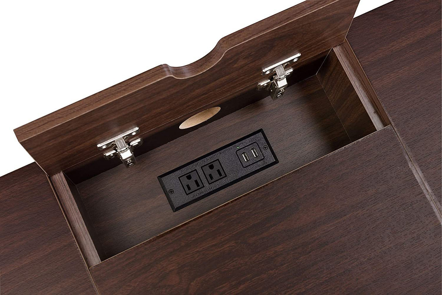 ACME Verster Built-in USB Port Writing Desk, Oak & Black Finish 93092