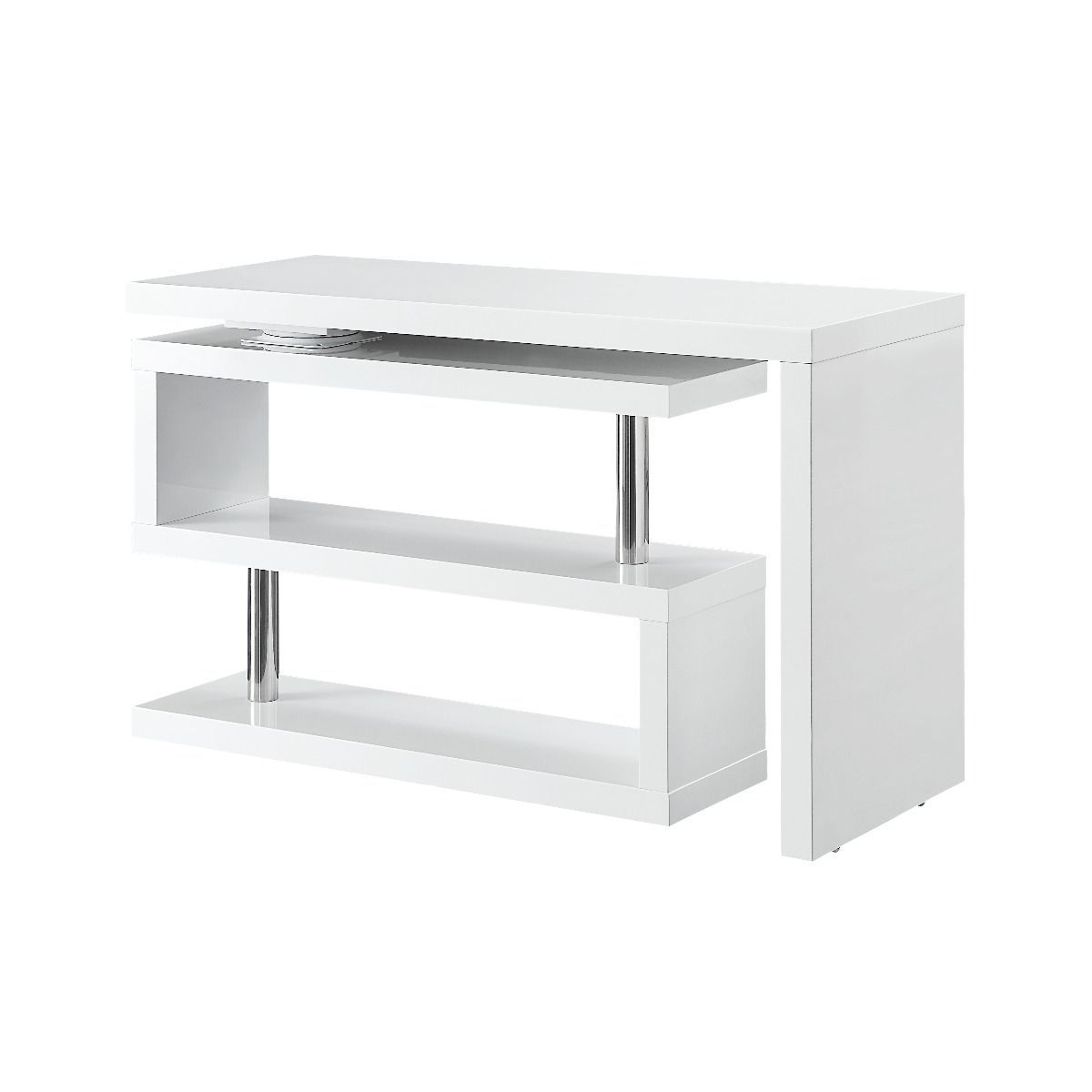 ACME Buck II Writing Desk, White Finish OF00017