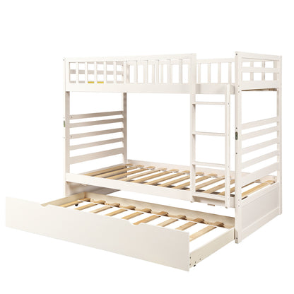 Orisfur. Twin Bunk Beds for Kids with Safety Rail and Movable Trundle bed