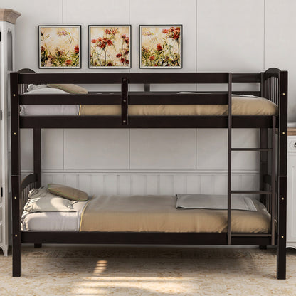 Twin Over Twin Bunk Bed with Ladder,Espresso ( OLD SKU: LP000066AAP)