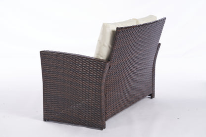 Outdoor Rattan 4 Pieces Furniture Sofa And Table Set