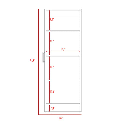 Richmond Rectangle Pantry Cabinet White