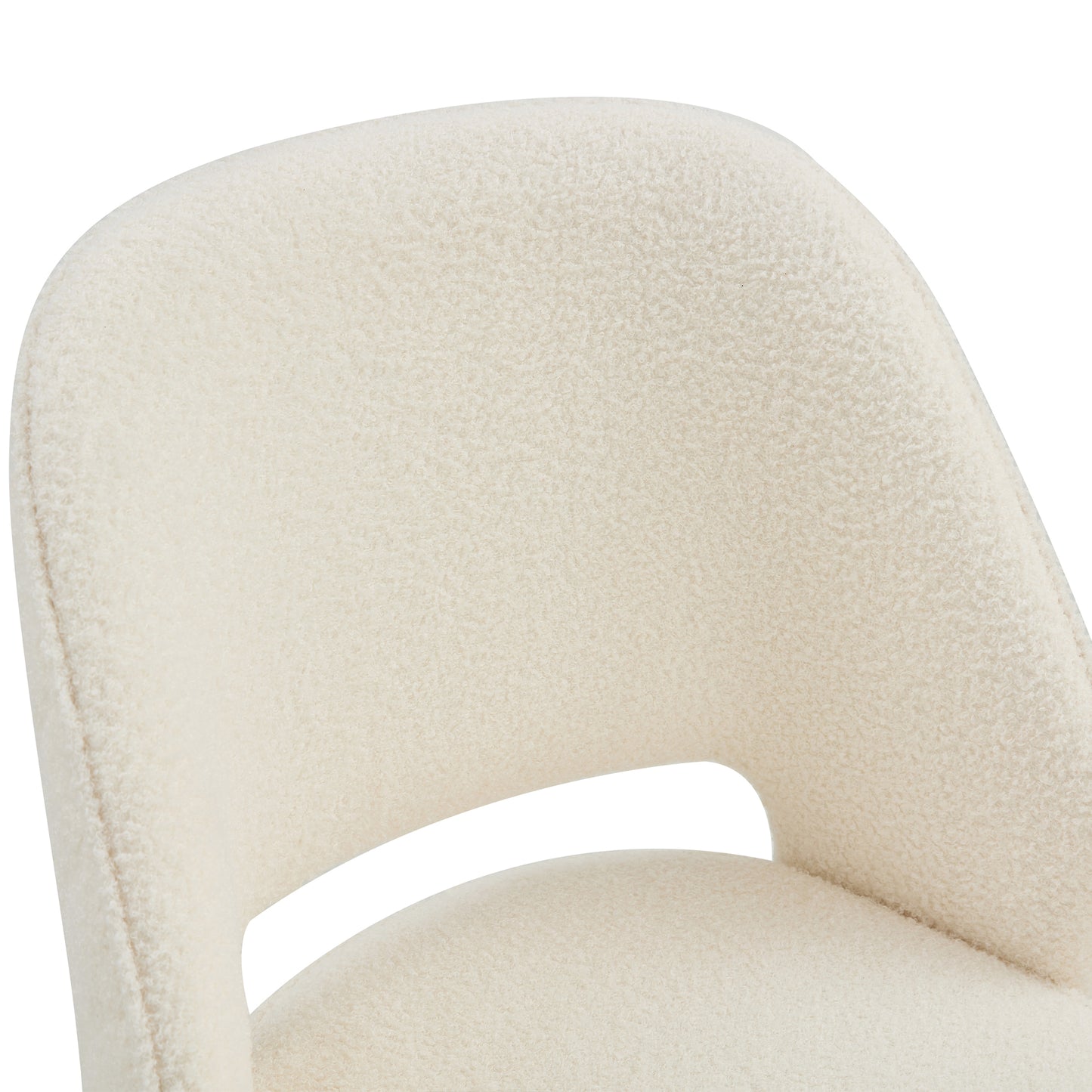 Modern Home Teddy Velvet Office Chairs, Adjustable 360 °Swivel Chair Engineering Plastic Armless Swivel Computer Chair With Wheels for Living Room, Bed Room Office Hotel Dining Room.White.