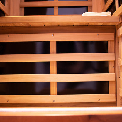 One person red cedar luxury far infrared sauna room