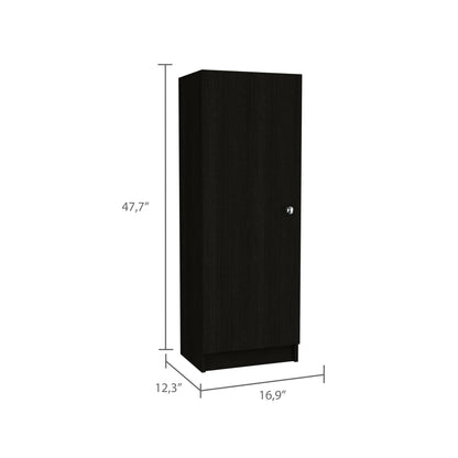 Richmond Rectangle Pantry Cabinet Black Wengue