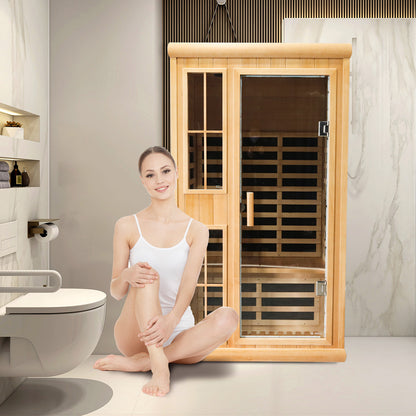 Far infrared sauna double room with Bluetooth audio app control