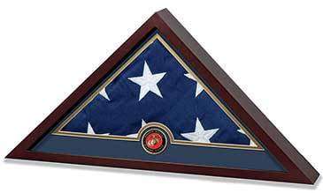 US Marine Corps Interment Burial Flag Display Case by The Military Gift Store