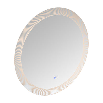 30 Inch LED Mirror, Wall-Mounted Vanity Mirrors, Bathroom Anti-Fog Mirror, Dimmable Bathroom Mirror