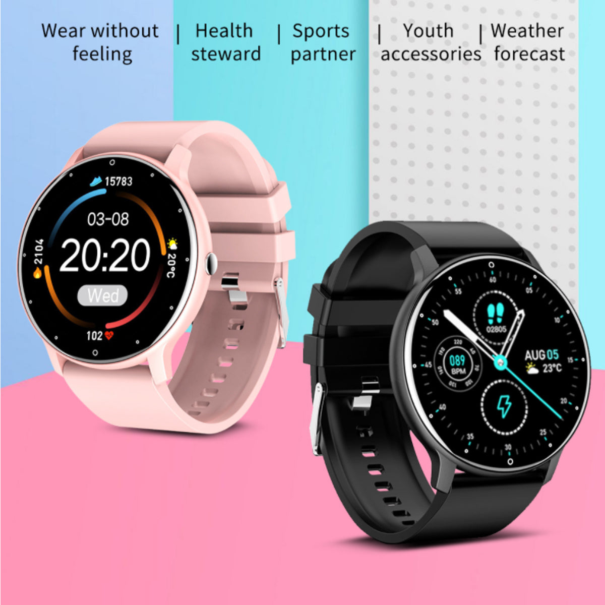 Duo Smartwatch Wellness And Activity Streamers by VistaShops