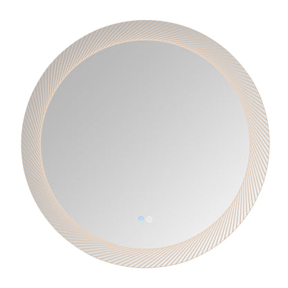 30 Inch LED Mirror, Wall-Mounted Vanity Mirrors, Bathroom Anti-Fog Mirror, Dimmable Bathroom Mirror