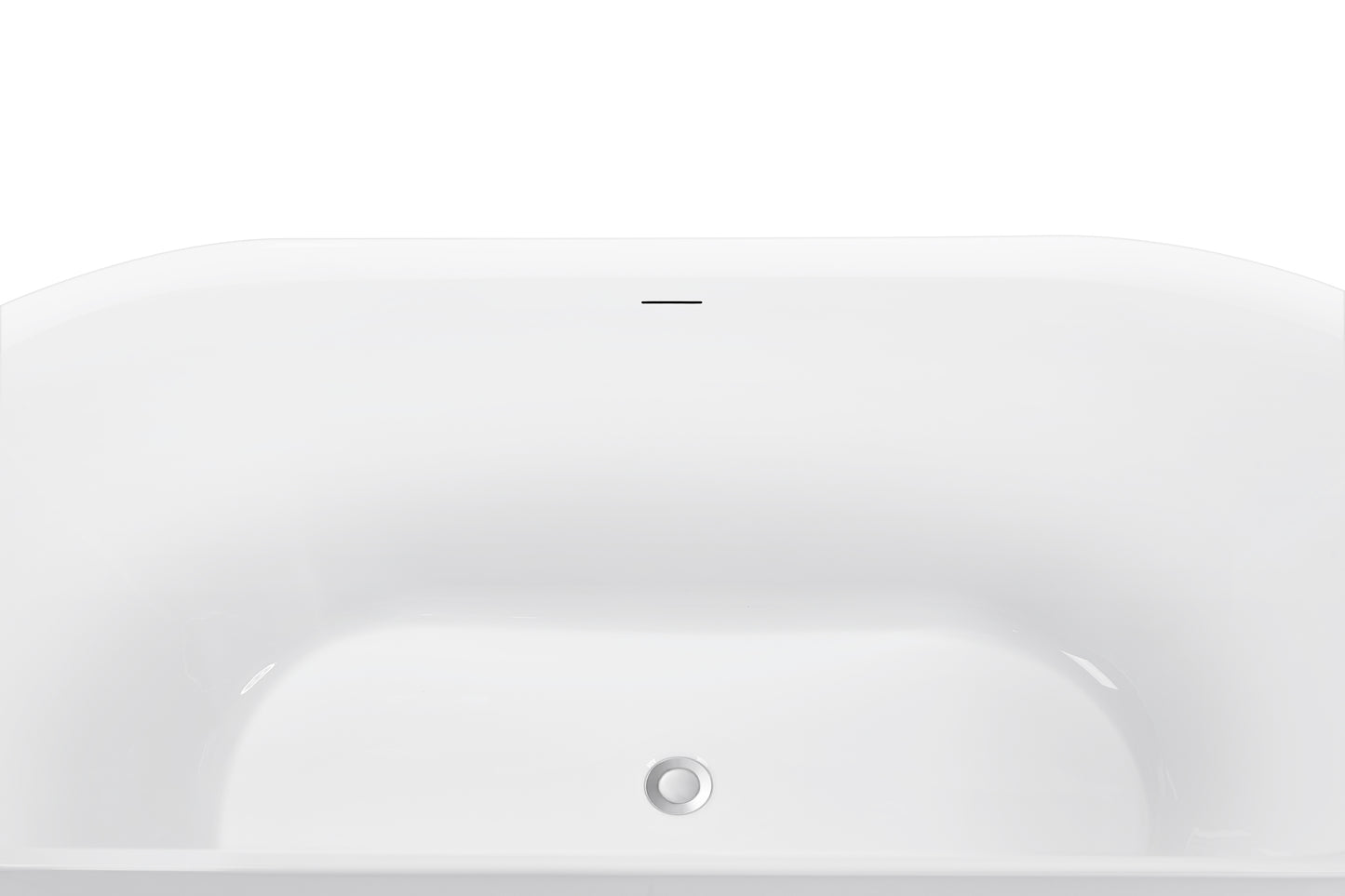 59" 100% Acrylic Freestanding Bathtub，Contemporary Soaking Tub，white Bathtub