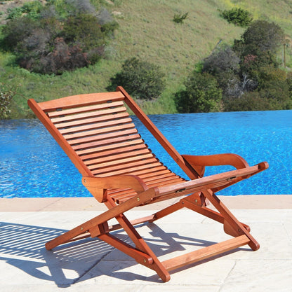 Malibu Outdoor Wood Folding Lounge