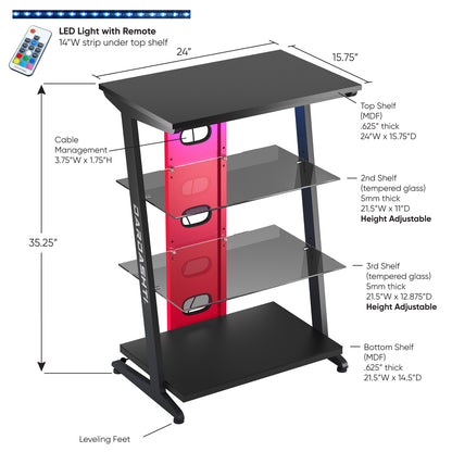 Dardashti Gaming Shelves S1-21 Red