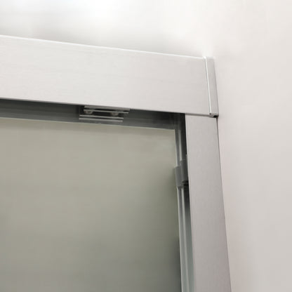 Shower Door 48" W x 76"H Semi-Frameless Bypass Sliding Shower Enclosure, Brushed Nickel