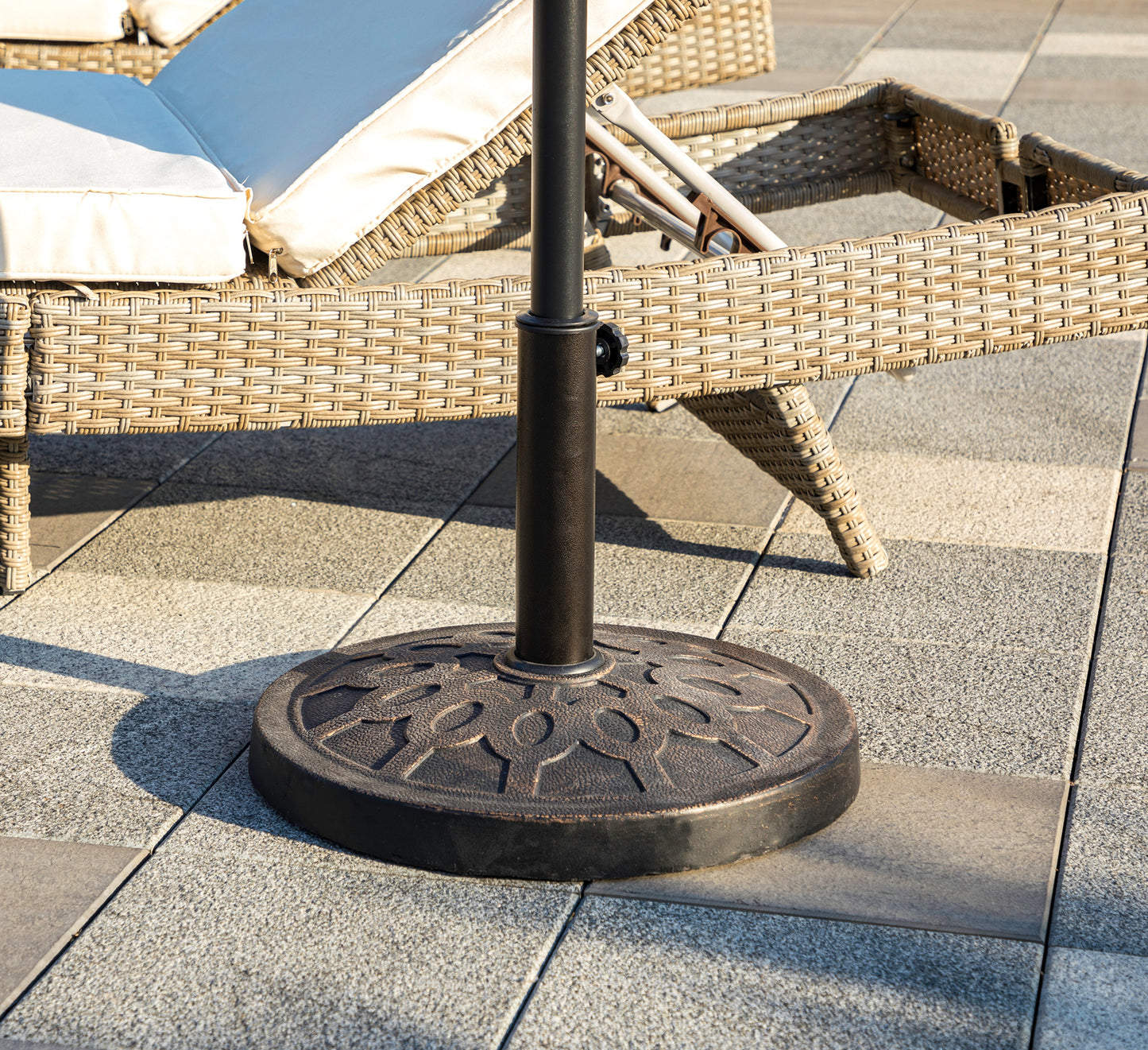 Morisa Resin Free Standing Umbrella Base-BRONZE