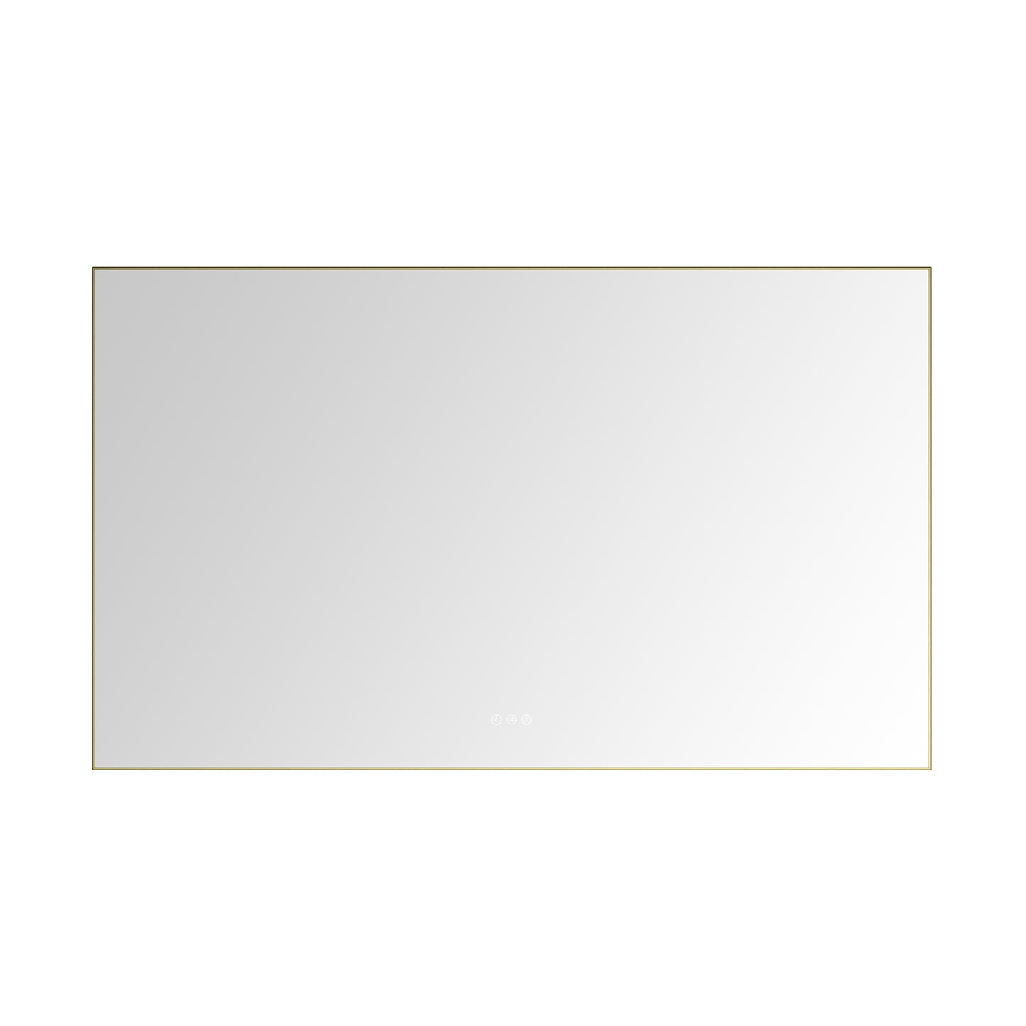 Super Bright Led Bathroom Mirror with Lights, Metal Frame Mirror Wall Mounted Lighted Vanity Mirrors for Wall, Anti Fog Dimmable Led Mirror for Makeup, Horizontal/Verti