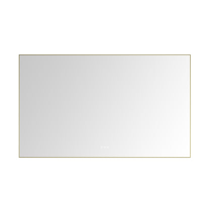 Super Bright Led Bathroom Mirror with Lights, Metal Frame Mirror Wall Mounted Lighted Vanity Mirrors for Wall, Anti Fog Dimmable Led Mirror for Makeup, Horizontal/Verti