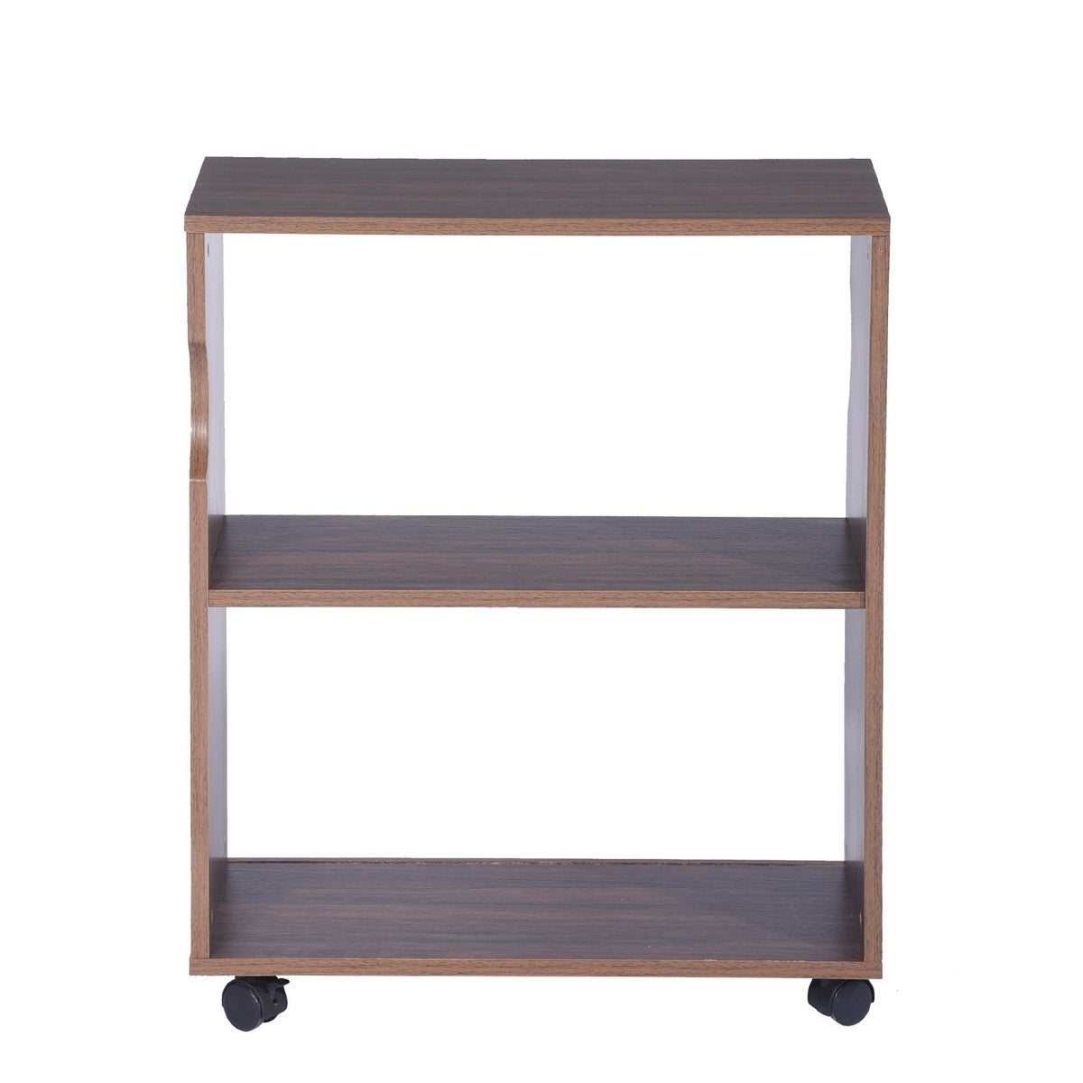 47.4" L Computer Desk with movable bookcase, brown