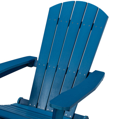 Elymus Outdoor 3 Pieces Plastic Adirondack Chair with Table