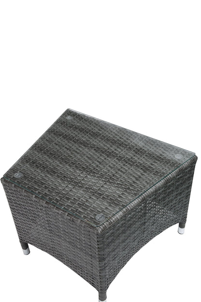 ACME Tashelle Patio Bistro Set (3Pc) in Gray Fabric & Gray Wicker 45000