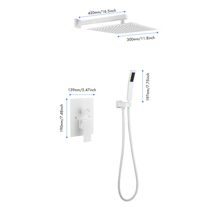 12" Rain Shower Head Systems Wall Mounted Shower